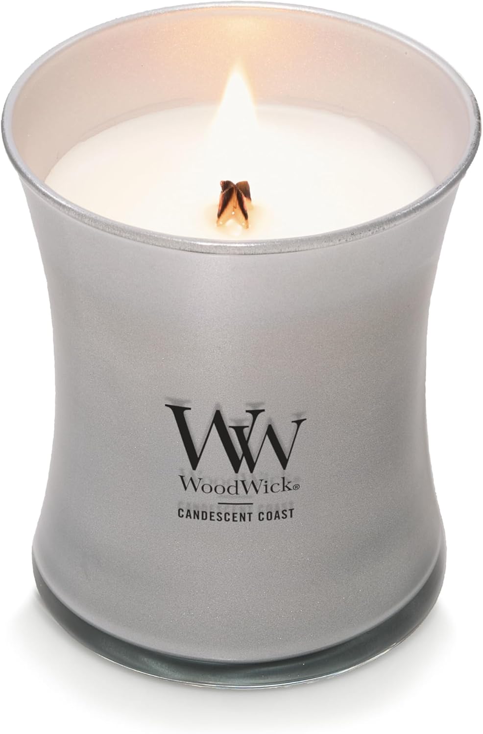 WoodWick Marine Amber Holiday Candle Gifts for Women and Men, 9.7 oz Precious Metals Collection with Crackling Wick - Homesidy.com
