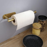 DEKAVA Paper Towel Holder Under Cabinet Wall Mount for Kitchen Towel, Self - Adhesive Bar, Rack, SUS304 Stainless Steel 13 inch (BlackA, 1) - Homesidy.com