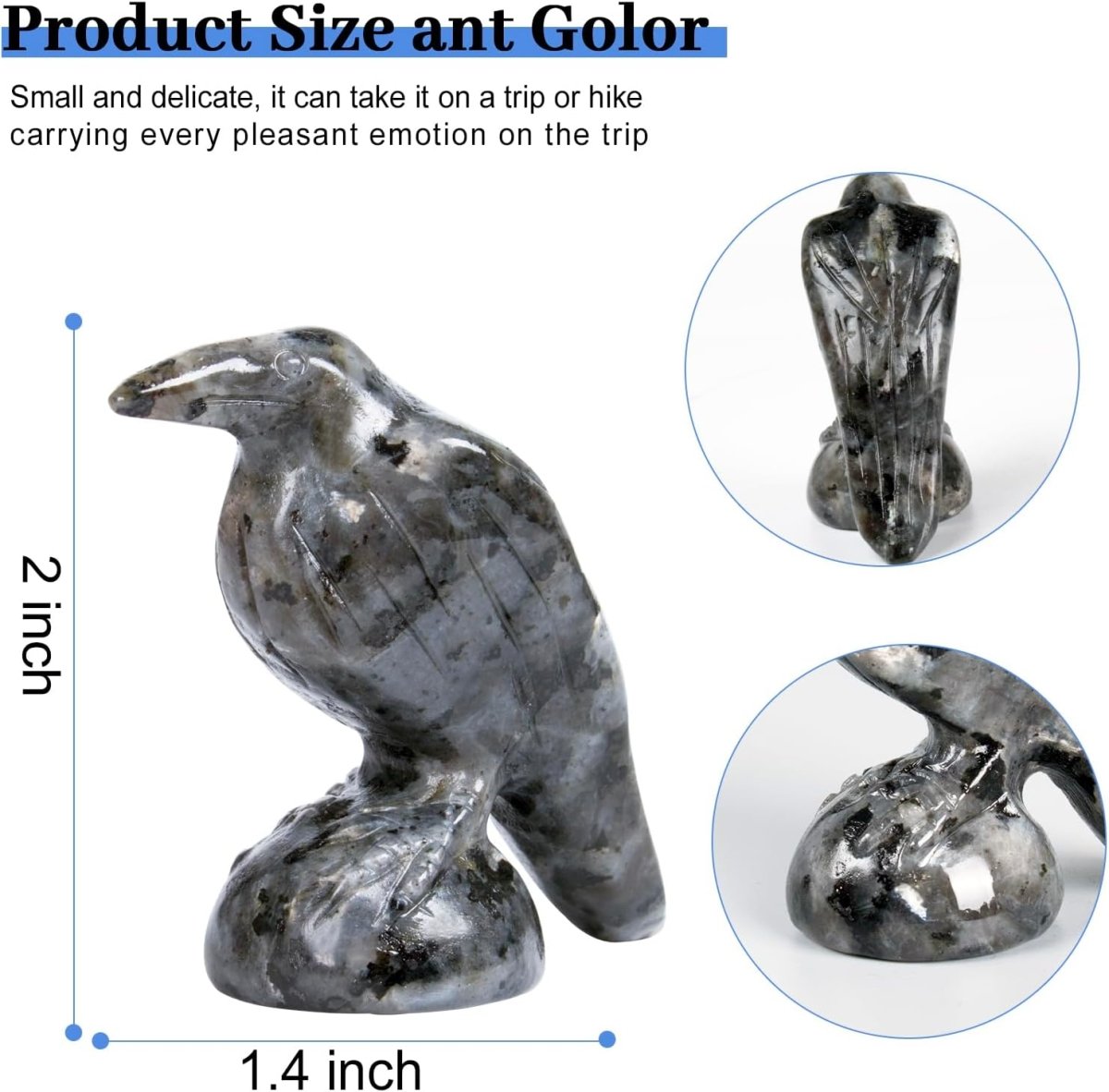 QLRSUXN Natural Black Obsidian Raven Figurines,2 Inch Healing Crystal Animal Statues,Lucky Guardian Pocket Crow Figurines as Women’s Gifts,Raven Statues for Office Home Decor and Ornament. - Homesidy.com