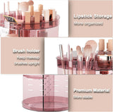 Rotating Makeup Organizer, DIY 8 Adjustable Layers Spinning Skincare Organizer, Cosmetic Display Case with Brush Holder Perfume Tray, Multi - Function Storage Carousel for Vanity Bathroom Countertop - Homesidy.com