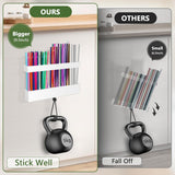 Malldii 9.5” Large Acrylic Straw Holder for Cabinet Door - Reusable Tumbler Straw Organizer Storage, Small Kitchen Accessories Container, Ultra Sticky Cupboard Door Mounted (Transparent) - Homesidy.com