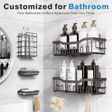 EUDELE Adhesive Shower Caddy, 5 Pack Rustproof Stainless Steel Bath Organizers With Large Capacity, No Drilling Shelves for Bathroom Storage &amp; Home Decor - Homesidy.com