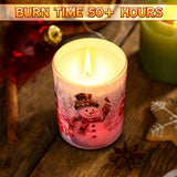 Electricwise Christmas Scented Candle Gift Set for Women, LED Xmas Candles Can Change Into 7 Colors, Winter Candle with 7.6oz Soy Wax Fir Holiday Candles for Christmas Women Gift(Snowman) - Homesidy.com