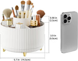 fanado 360° Rotate Makeup Brush Holder Organizer, Makeup Organizers Countertop, Makeup organization and Skincare Storage for Vanity, Desktop, Bathroom (White) - Homesidy.com