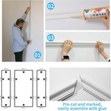 Art3d Pre - Cut Wall Molding Set of 6 pcs, Ready - to - Assemble Wainscoting Panels for Interior Wall Décor Living Room Bedroom Accent Wall - Installed with Glue, 3 Top 3 Bottom - Homesidy.com