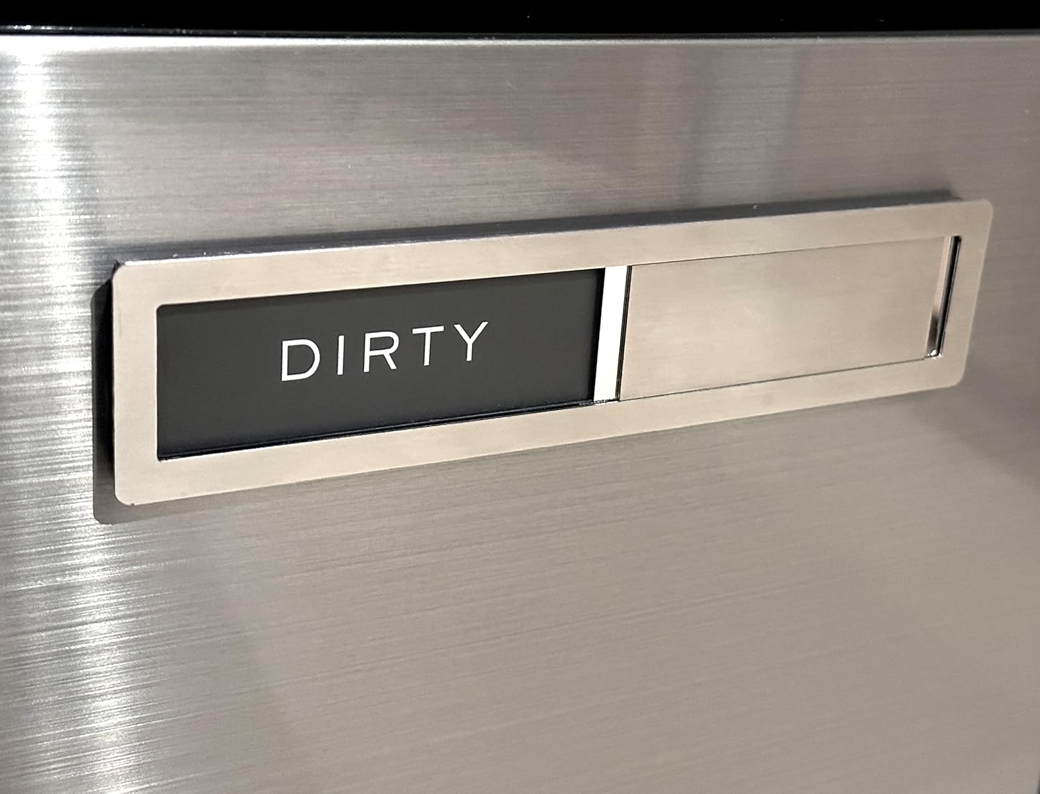 Clean dirty magnet for dishwasher, Kubik Letters Premium Stainless Steel Grade 304, Kitchen Organizers and Storage Decor Accessories, Extra Adhesive Tapes Included. - Homesidy.com