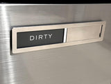 Clean dirty magnet for dishwasher, Kubik Letters Premium Stainless Steel Grade 304, Kitchen Organizers and Storage Decor Accessories, Extra Adhesive Tapes Included. - Homesidy.com