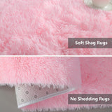 Shag Area Rugs for Bedroom Living Room,4X6 Ultra Soft Fluffy Area Rugs for Dorm, Indoor Carpet Nursery Rugs for Kids Girls Room Home Decor,Pink - Homesidy.com