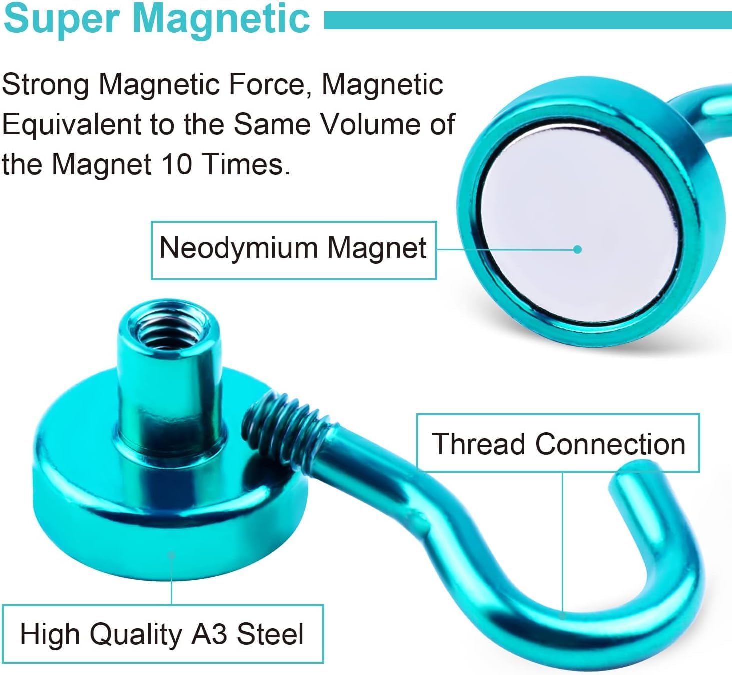 DIYMAG Magnetic Hooks, 30lbs Magnet Hook 2025 Cruise Cabin Ship Essentials Heavy Duty Strong Magnets Refrigerator Fridge Hanging for Classroom Beach Vacation Kitchen Grills Home 20 Pack (Silver) - Homesidy.com