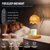 GEEZO Fragrance Candle Warmer Lamp，Electric Candle Warmer with Timer &amp; Dimmer，Mom Christmas Birthday Gifts for Women, House Warming Gifts New Home Bedroom Decor - Homesidy.com