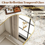 VooBang Arched Wall Mirror, 30 x 38 inch Arch Bathroom Mirror, Wall Mounted Vanity Mirror with Arch Metal Frame, Modern Bathroom Vanity Mirror for Bedroom, Living Room, Hanging or Leaning, Black - Homesidy.com