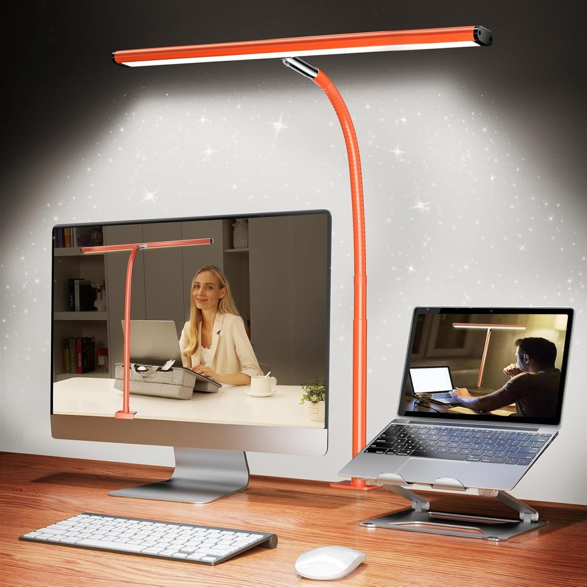 Airlonv LED Desk Lamp for Office Home, Eye - Caring Desk Light with Stepless Dimming Adjustable Flexible Gooseneck, 10W USB Adapter Desk Lamp with Clamp for Reading, Study, Workbench (Black) - Homesidy.com