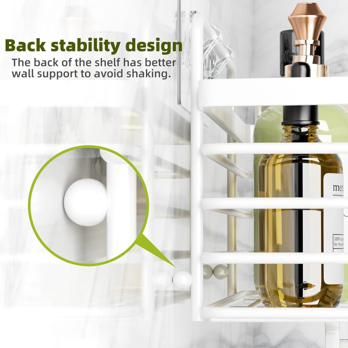 Shower Caddy, Adhesive Shower Organizer with Soap Dish and 4 Hooks, Rustproof Stainless Steel Shower Shelves, Wall Mounted No Drilling Storage Shelf Basket Accessories for Bathroom &amp; Kitchen - Homesidy.com