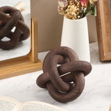 Yalikop 3 Link Wood Knot Decor - Hand Carved Coffee Table Decoration, Boho Chain Link Decor, Modern Shelf, Rustic Objects for Home Living Room Bedroom(White) - Homesidy.com