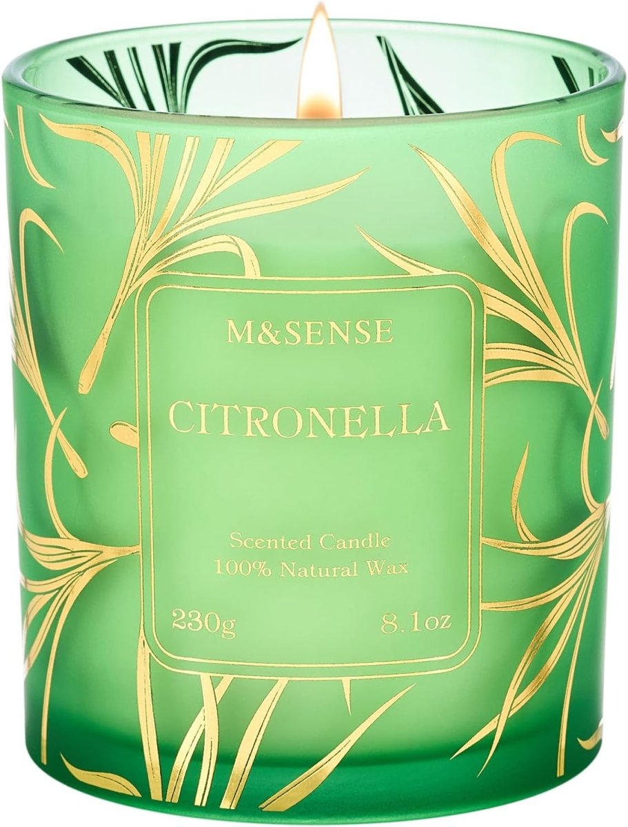 M&amp;SENSE Vanilla Scented Candles, Vegan Soy Candles, Creamy Naturally Scented, 8.1oz 42 - Hour Slow Burning Time, Toxic Free Winter Relaxing Sleep Thanksgiving Christmas Fancy Gift for Home Decor - Homesidy.com