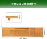 VaeFae Teak Bathtub Tray, Wooden Bath Caddy for Bathtub, Bath Tub Wood Table for Tub - Homesidy.com