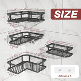 Youvip Shower Caddy Corner with Soap Holder, No Drilling Shower Shelves - Rustproof, Adhesive Shower Organizer Corner for Dorm. Black, 4 - Pack - Homesidy.com