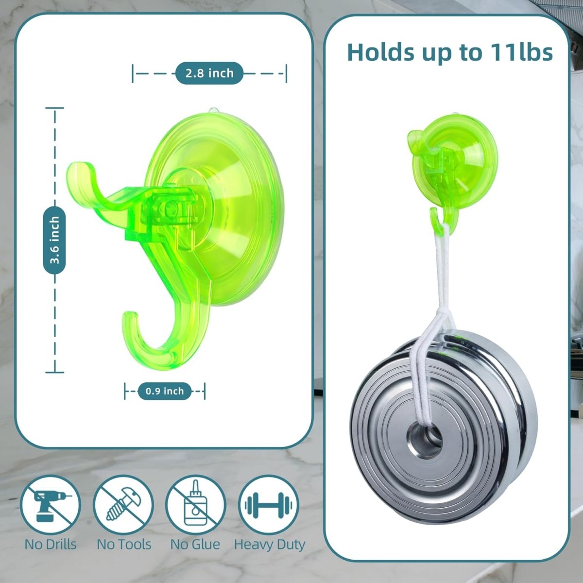 Antimbee 3 Pack Suction Cup Hooks, Clear Suction Cup Hanger, Removable Small Suction Cups for Shower, Bathroom, Glass, Door, Windows, Kitchen - Max Hanging up to 11 lbs on Smooth Surface - Homesidy.com