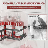 Youvip Shower Caddy Corner with Soap Holder, No Drilling Shower Shelves - Rustproof, Adhesive Shower Organizer Corner for Dorm. Black, 4 - Pack - Homesidy.com