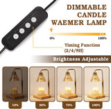 Modern Candle Warmer Lamp with Timer, Dimmable Candle Lamp Warmer, Men Women Christmas Birthday Gifts, Black Candle Warmer, Adjustable Candle Light Warmer, Cozy Living Room Bedroom Home Decor - Homesidy.com