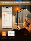 GLOWRIUM Smart Light Therapy Lamp, 10000 Lux UV - Free Sun Lamp, 2700 - 6500K Floor Lamp Therapy Light, Stepless Dimmable Energy Sunlight with App &amp; Remote, Timer, Cozy Light Settings for Winding Down - Homesidy.com