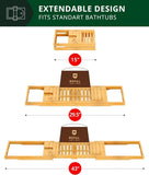 ROYAL CRAFT WOOD Bathtub Tray Caddy for Tub, Bamboo Bath Shelf, Premium Foldable Wood Bath Table, Expandable Bathtub &amp; Bathroom Accessories, New Home Gifts for Mom, Housewarming, Anniversary, Wedding - Homesidy.com