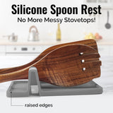 Zulay Kitchen Spoon Rest for Multiple Utensils High Heat - Resistant Silicone Drip Pad, BPA - Free Spoon Holder for Stove Top, Kitchen Gadget Holder for Ladles, Tongs, Cooking Spatula - Makes Great Gift - Homesidy.com