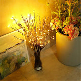 DK177 2 Pack Led Branch Light Battery Operated Lighted Branch Vase Filler Willow Tree Artificial Little Twig Power Brown 30 Inch 20 LED for Home Romantic Decoration, Warm White - Homesidy.com