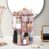 Rotating Makeup Organizer, DIY 8 Adjustable Layers Spinning Skincare Organizer, Cosmetic Display Case with Brush Holder Perfume Tray, Multi - Function Storage Carousel for Vanity Bathroom Countertop - Homesidy.com