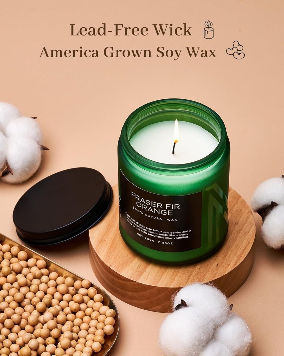 M&amp;SENSE Ode to Winter Soy Candles Strong Scented, 2 Wick Jar Candle 19.4oz 110 Hour Long Lasting, Lavender Sandalwood Organic Natural Aromatherapy Candle Gifts Bedroom Bathroom Home Decor - Homesidy.com