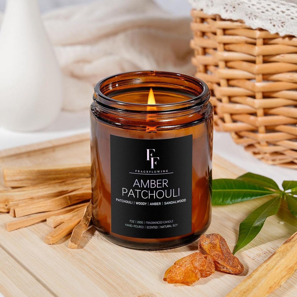 Eucalyptus &amp; Sage Scented Candles,Candles for Home Scented Aromatherapy Candles,Soy Wax Candle Gift for Women Men Amber Jar Candle, 7oz - Homesidy.com
