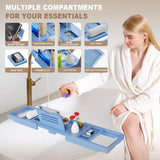 Premium Bathtub Tray Caddy, Expandable Bath Tray, Unique House Warming Gifts, New Home, Anniversary and Wedding Gifts for Couple, Bridal Shower Gift for Women - Homesidy.com