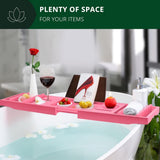 ROYAL CRAFT WOOD Bathtub Tray Caddy for Tub, Bamboo Bath Shelf, Premium Foldable Wood Bath Table, Expandable Bathtub &amp; Bathroom Accessories, New Home Gifts for Mom, Housewarming, Anniversary, Wedding - Homesidy.com