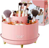 fanado 360° Rotate Makeup Brush Holder Organizer, Makeup Organizers Countertop, Makeup organization and Skincare Storage for Vanity, Desktop, Bathroom (White) - Homesidy.com