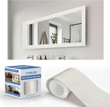 TIANLDD 27 FT Wood Grain Wallpaper Border, Removable Waterproof Mirror Border Peel and Stick,Bathroom Mirror Frame Border.(Black) - Homesidy.com