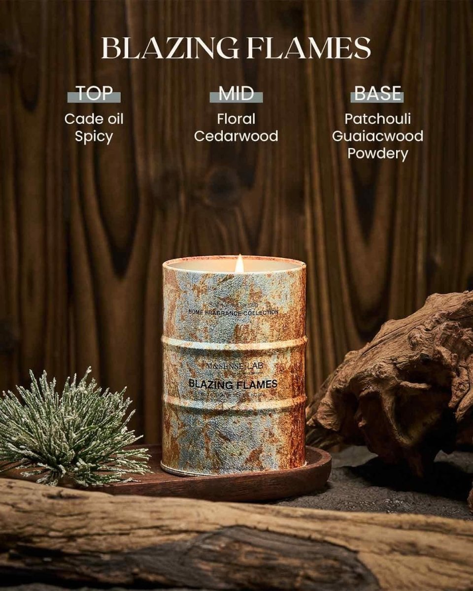 M&amp;SENSE Scented Candle, Tobacco Vanilla Medium Jar Candle Gifts for Men, 70 Hours Slow Burning Natural Soy Candles 11.3oz, Stress Relief Aromatherapy Candles Home Decor, Valentines Day Gifts for Him - Homesidy.com