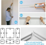 Art3d Pre - Cut Wall Molding Set of 6 pcs, Ready - to - Assemble Wainscoting Panels for Interior Wall Décor Living Room Bedroom Accent Wall - Installed with Glue, 3 Top 3 Bottom - Homesidy.com