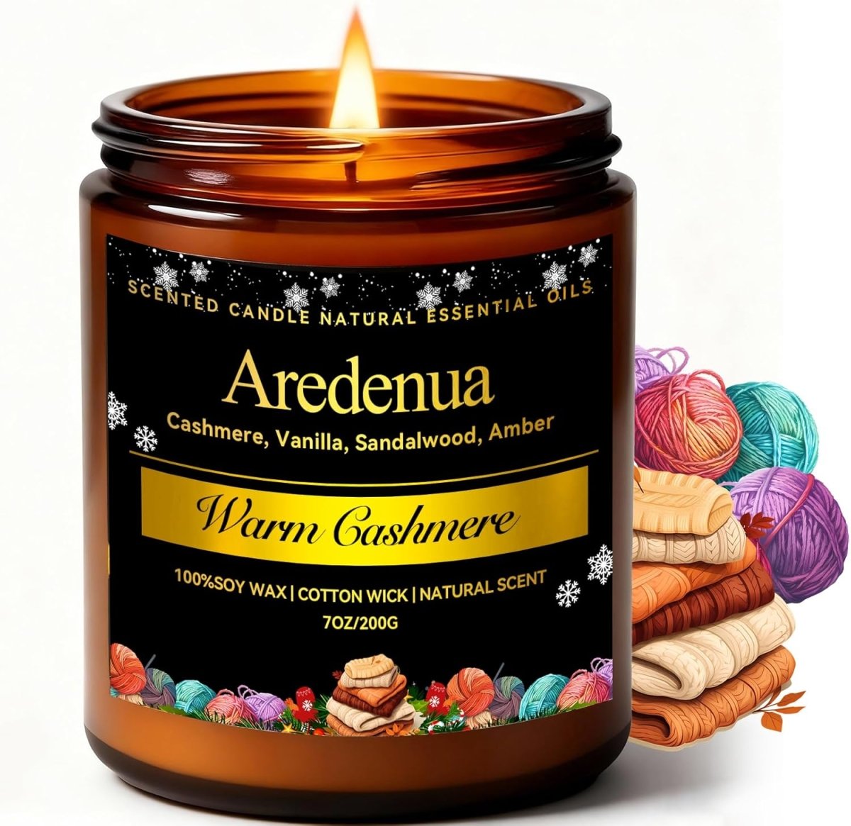 Christmas Candles - Christmas Spice Candle | 7 oz Soy Candles with Warm Cinnamon, Clove &amp; Nutmeg Aroma | Holiday Scented Candle, Cozy Winter Candle Gift for Men &amp; Women - Homesidy.com