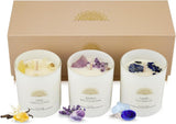 ava concept - Soy Candles with Crystals - Aromatherapy Scented Candle for Women - Lavender Vanilla Gift Set - Small Wax Melts - 3 Pack 3.5oz - Homesidy.com