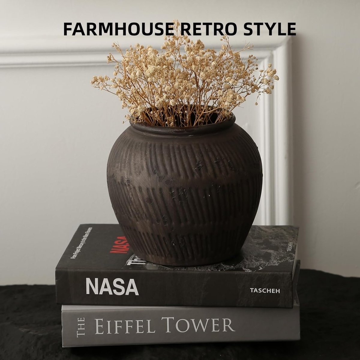 Rustic Vases for Home Decor. Ceramic Vase for Dining Table Decor. Terracotta Decorative Vase 6.1IN. ZSHLXM - Homesidy.com