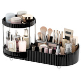 Makeup Organizer Countertop for Vanity, Rotating Perfume Tray with 5 - compartment Cosmetic and Skincare Organizers, Multi - Purpose Desk Storage Makeup Brush Holder for Bathroom Bedroom Counter - Homesidy.com