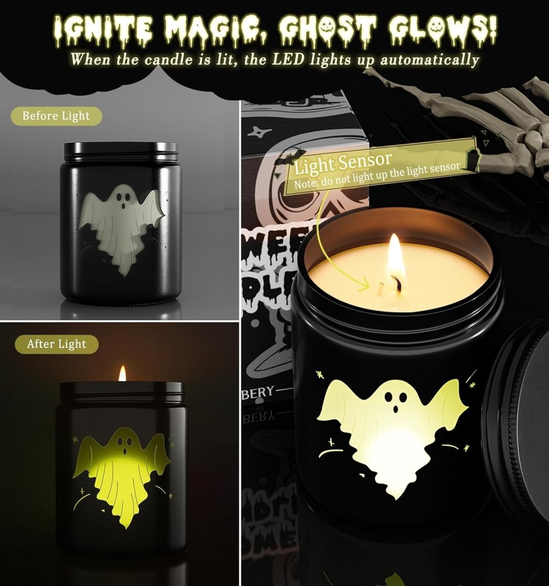 Merry Christmas Candles with Warmer LED, Christmas Decor Gifts Winter Candle with Pine Wood Spice Scents, Cypress Candle Over 40 Hours Burn Time, Home Decorations Indoor, 100% Soy Wax,White - Homesidy.com