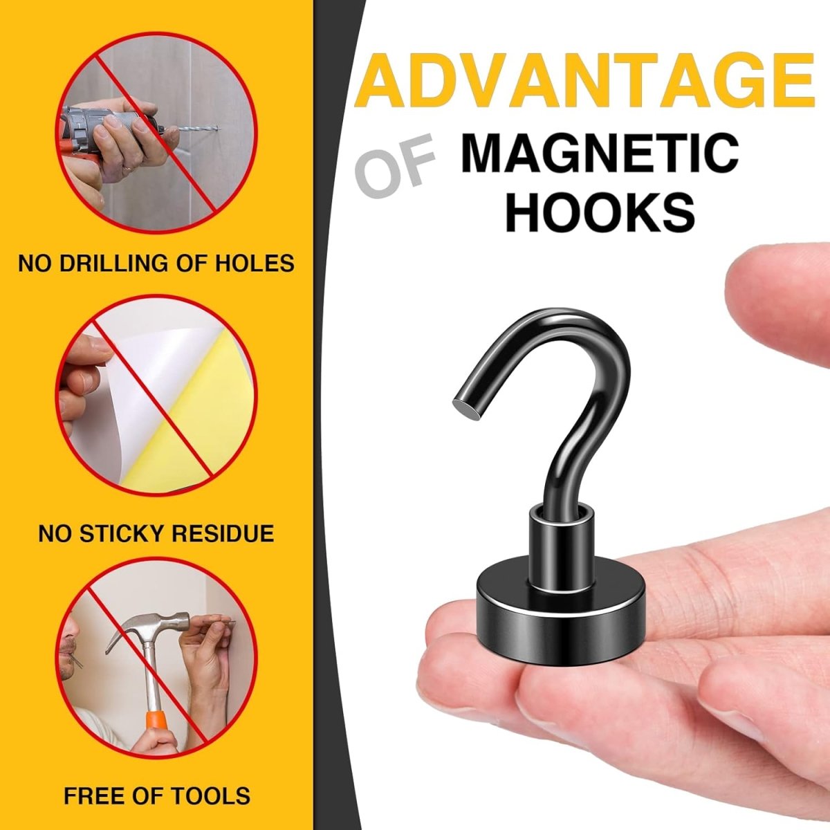 DIYMAG Magnetic Hooks, 30lbs Magnet Hook 2025 Cruise Cabin Ship Essentials Heavy Duty Strong Magnets Refrigerator Fridge Hanging for Classroom Beach Vacation Kitchen Grills Home 20 Pack (Silver) - Homesidy.com