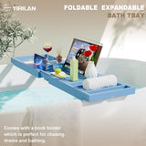 Premium Bathtub Tray Caddy, Expandable Bath Tray, Unique House Warming Gifts, New Home, Anniversary and Wedding Gifts for Couple, Bridal Shower Gift for Women - Homesidy.com