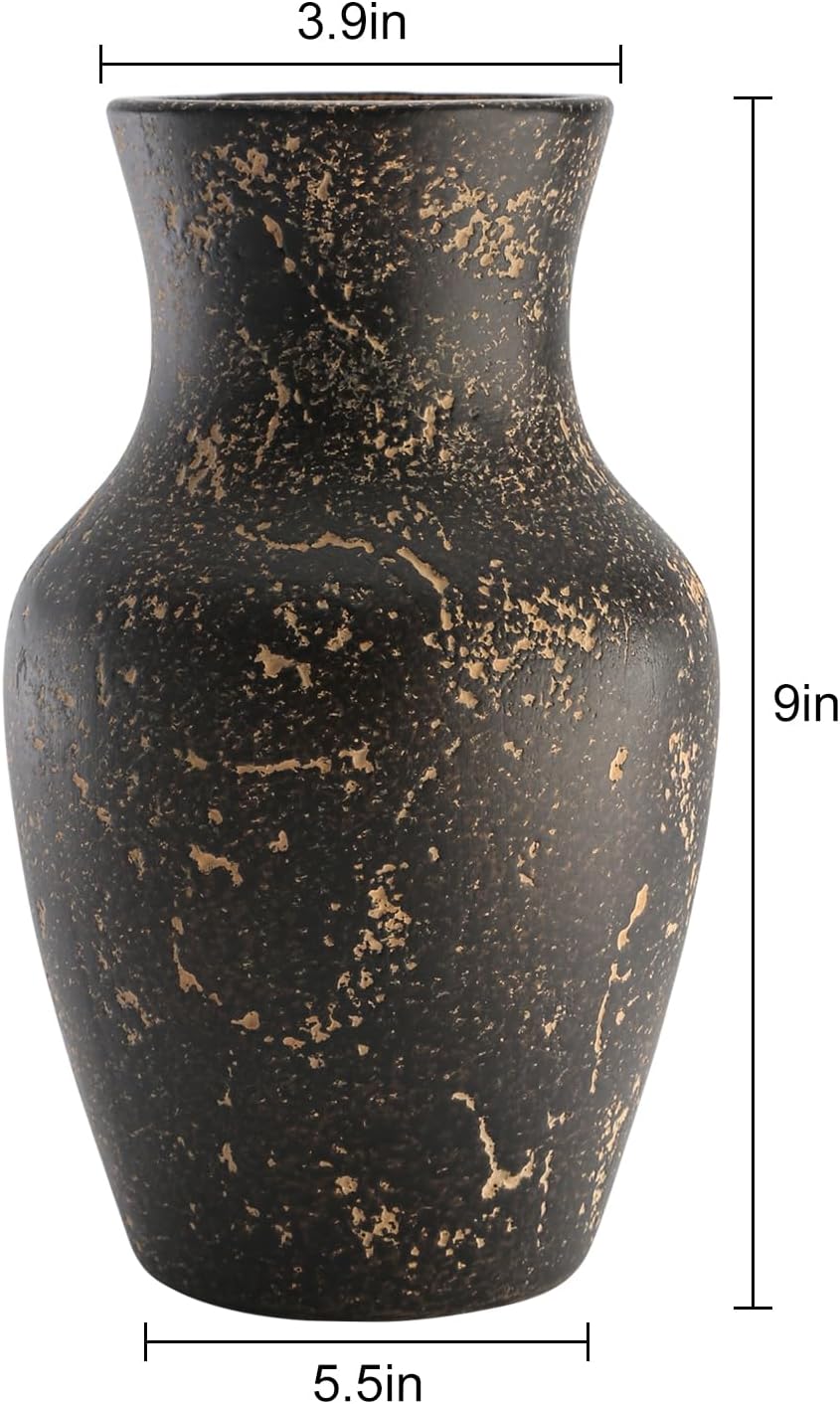 Rustic Vases for Home Decor. Ceramic Vase for Dining Table Decor. Terracotta Decorative Vase 6.1IN. ZSHLXM - Homesidy.com