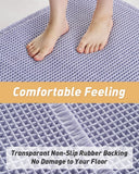 AMOAMI Upgraded Waffle Bath Mat, Super Absorbent Non Slip Bath Mats for Bathroom Floor, Machine Washable Bathroom Rugs with Tassels, Rubber Backed Bathroom Mats, Ultra Soft, 18&34; x 30&34;, Brown - Homesidy.com