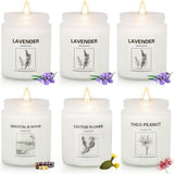 Scented Candle Set, Men Candle Set, Scented Candles for Home, Gifts for Men, 4 Pack Manly Candles Gifts for Mens Scents of Smoke Vanilla/Leather/Oak/Lavender Wood - Homesidy.com
