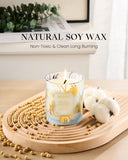 M&amp;SENSE Vanilla Scented Candles, Vegan Soy Candles, Creamy Naturally Scented, 8.1oz 42 - Hour Slow Burning Time, Toxic Free Winter Relaxing Sleep Thanksgiving Christmas Fancy Gift for Home Decor - Homesidy.com