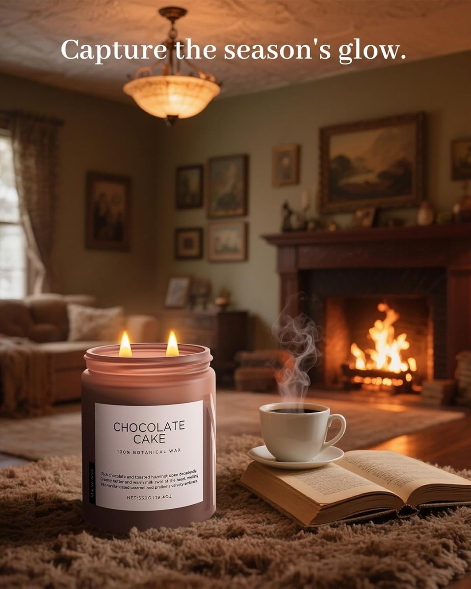 M&amp;SENSE Ode to Winter Soy Candles Strong Scented, 2 Wick Jar Candle 19.4oz 110 Hour Long Lasting, Lavender Sandalwood Organic Natural Aromatherapy Candle Gifts Bedroom Bathroom Home Decor - Homesidy.com