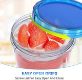 Freezer Storage Containers, [6 Pack - 16 Oz] Airtight Plastic Food Storage Containers with Twist Top Lids, Soup, Meal Prep Containers | BPA Free | Stackable | Leakproof | Microwave/Dishwasher Safe - Homesidy.com